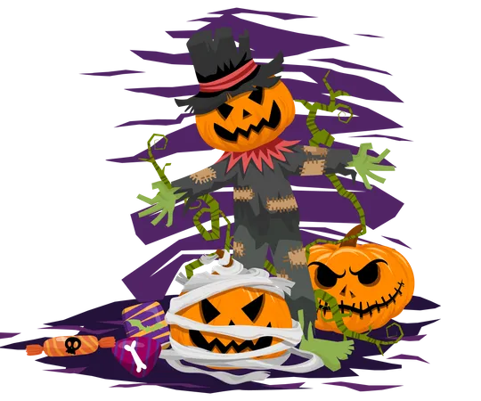 Scary Pumpkin Illustration