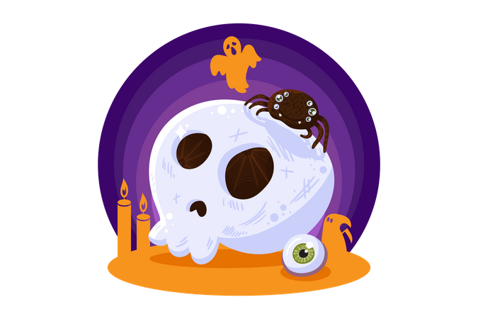 Scary Skull  イラスト