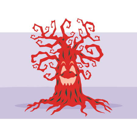 Scary tree  Illustration