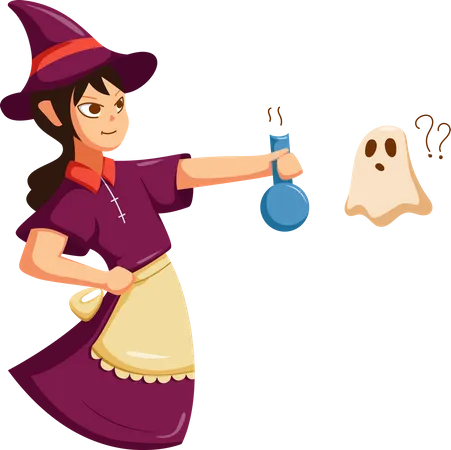 Scary Witch  Illustration