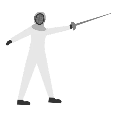 Scène d'escrime à l'épée  Illustration