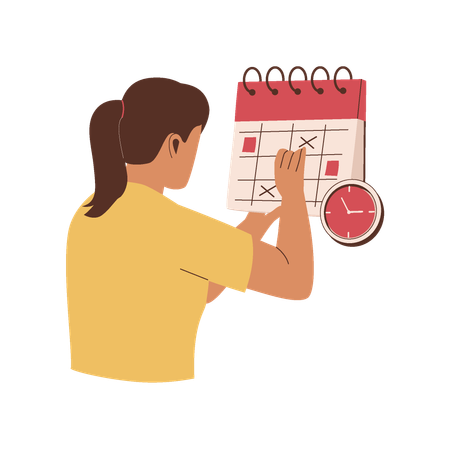 Schedule appointment in calendar  Illustration
