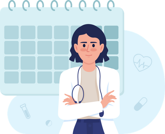 Schedule doctor appointment Illustration