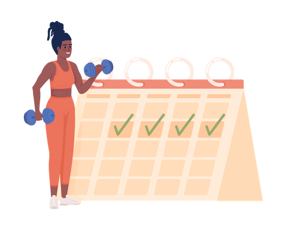 Schedule gym visiting  Illustration