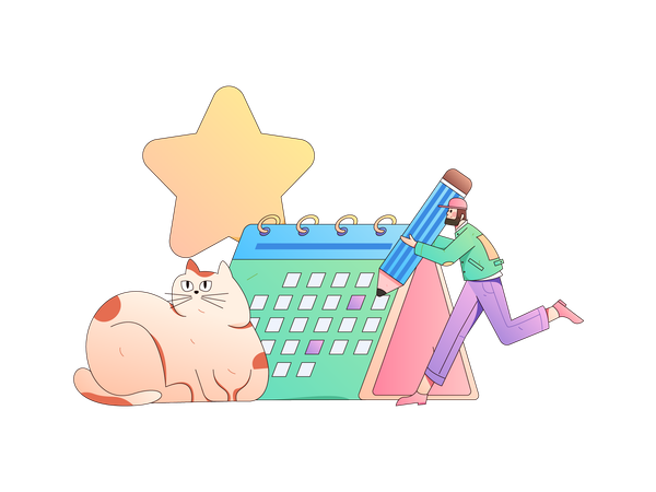 Schedule planning for employees  Illustration