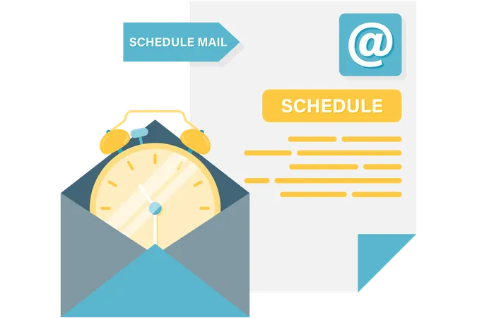 Scheduled Email  Illustration