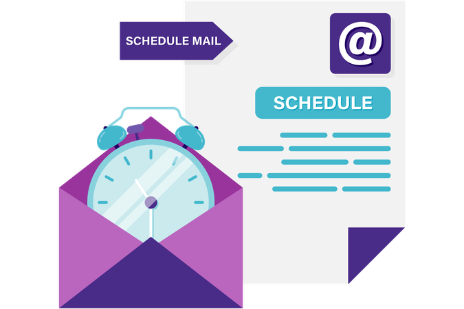 Scheduled Email  Illustration