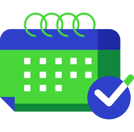 Illustrating A Calendar With Check Marks This Icon Represents Organized Scheduling And Task Management In A Business Setting Use This For Sections Dealing With Project Management Or Organizational Efficiency Illustration