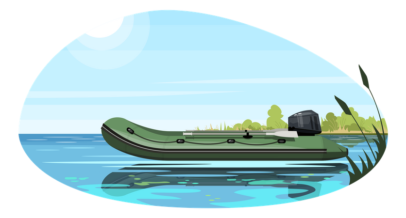 Schlauchboot  Illustration