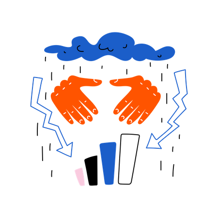 Schwache Leistung  Illustration