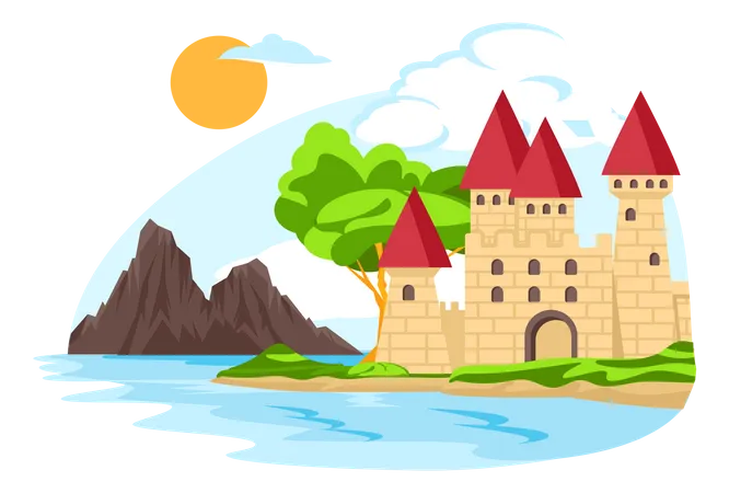 Schloss landschaft  Illustration