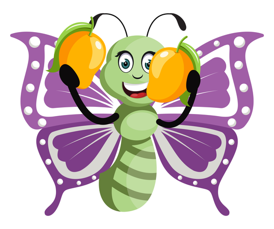 Schmetterling mit Mango  Illustration