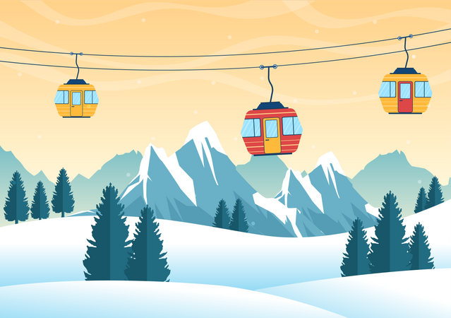 Schneewaldseilbahn  Illustration