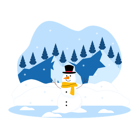 Schneemann  Illustration