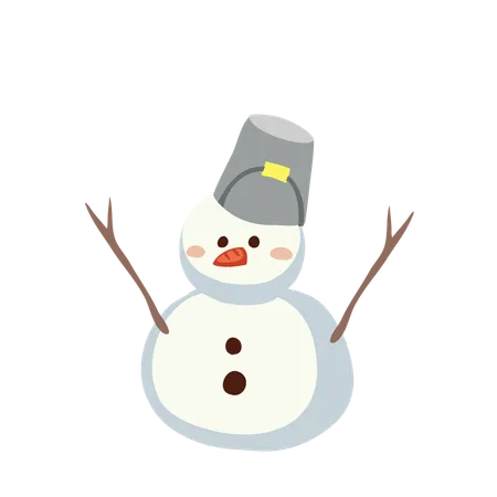 Schneemann im Winteroutfit  Illustration