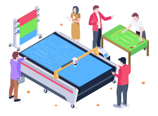 Schneidemaschine  Illustration
