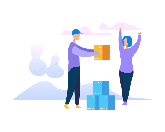 Schnelle Lieferung  Illustration