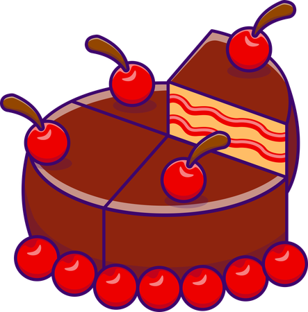 Schokoladenkuchen  Illustration