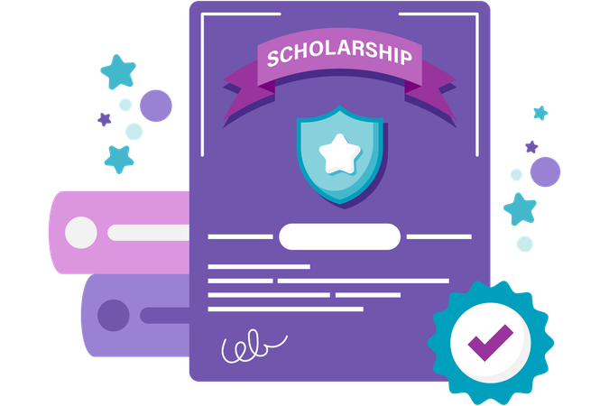 Scholarship certificate  Illustration