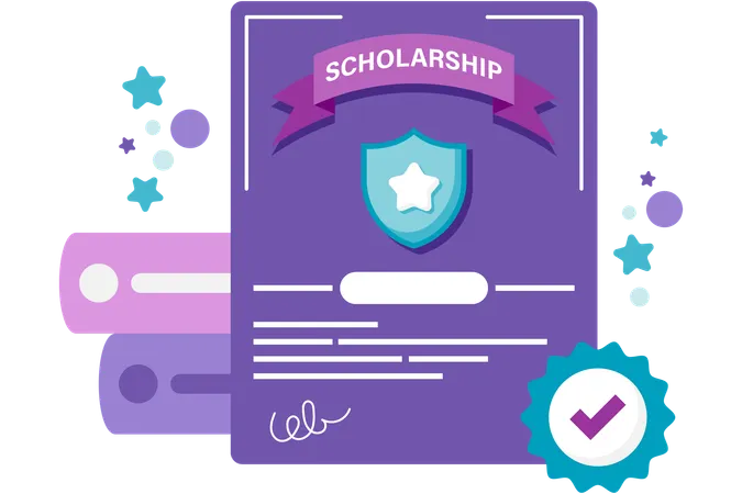 Scholarship certificate  Illustration