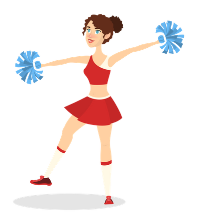 Schöne Cheerleaderin  Illustration