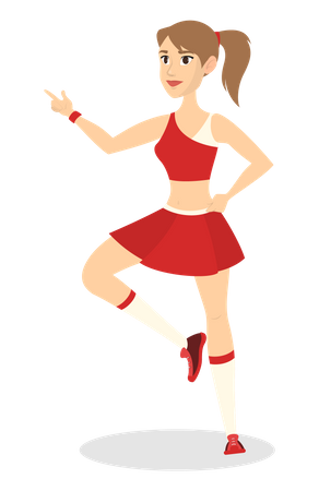 Schöne Cheerleaderin  Illustration