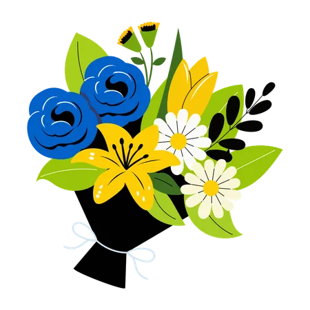 Schöner Blumenstrauß  Illustration