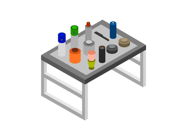 Schönheits- und Hautpflegeprodukte  Illustration