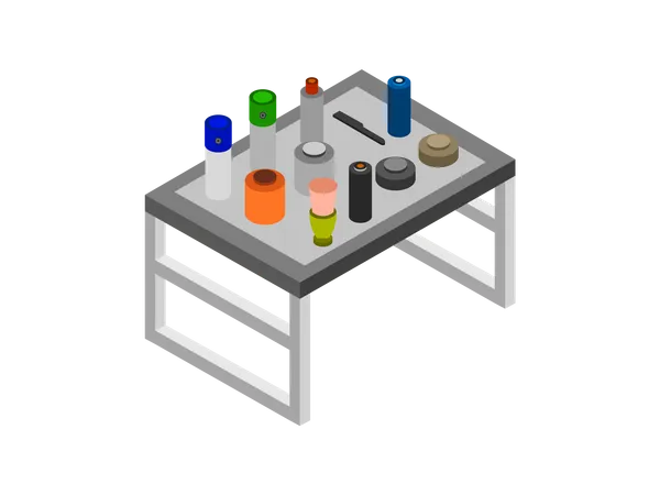 Schönheits- und Hautpflegeprodukte  Illustration