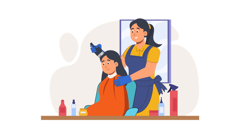 Schönheitssalon  Illustration