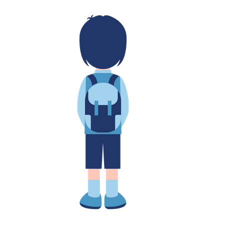 School Boy With bag  Illustration