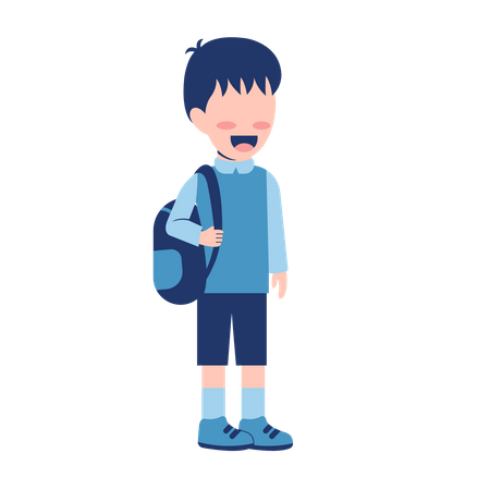 School Boy With bag  Illustration