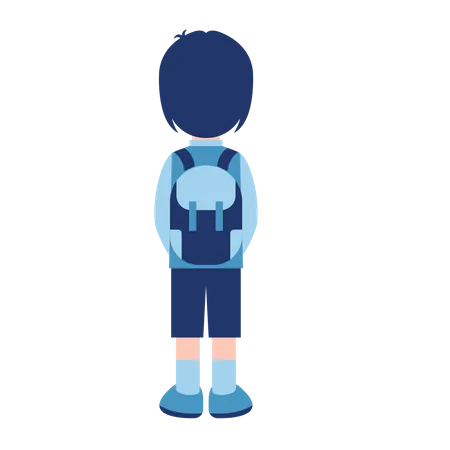 School Boy With bag  Illustration