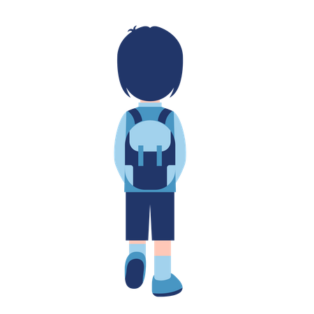 School Boy With bag  Illustration