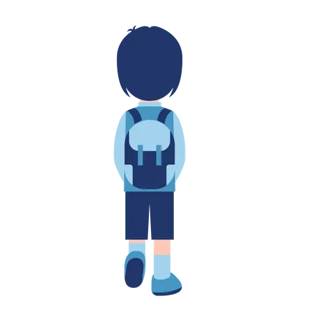 School Boy With bag  Illustration