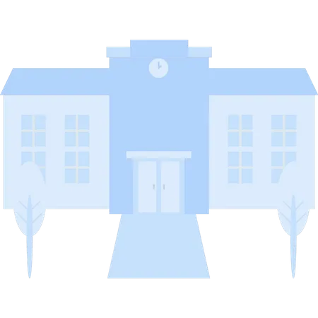 School building  Illustration