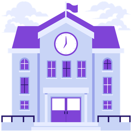 School building  Illustration