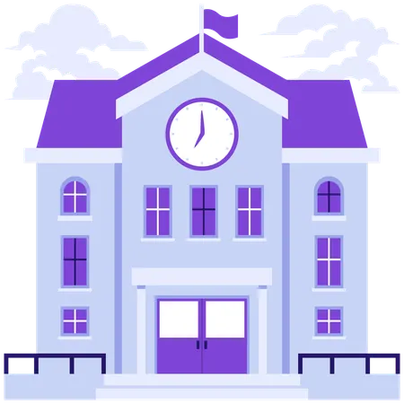School building  Illustration