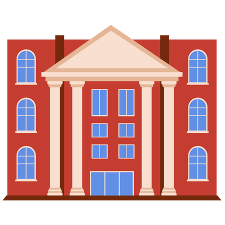 School Building  Illustration