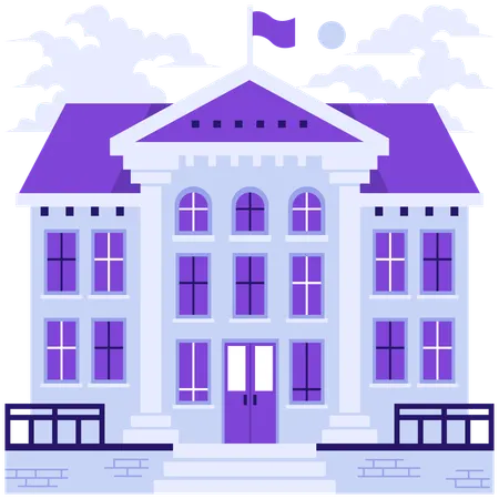 School building  Illustration