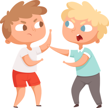 School bully angry kids  Illustration