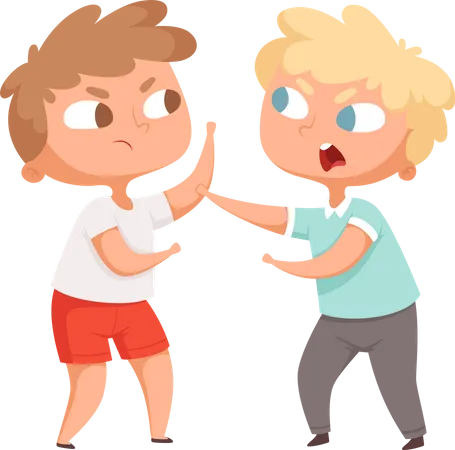 School bully angry kids  Illustration