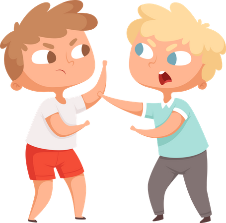 School bully angry kids  Illustration