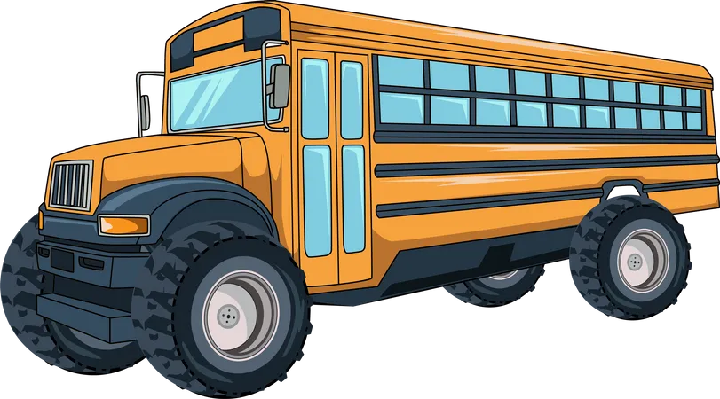 School Bus Vector Illustration Illustration