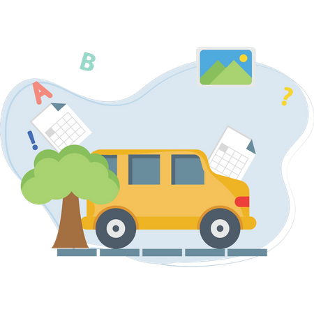 School bus  Illustration