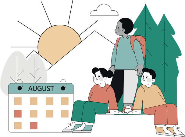 School calendar  Illustration