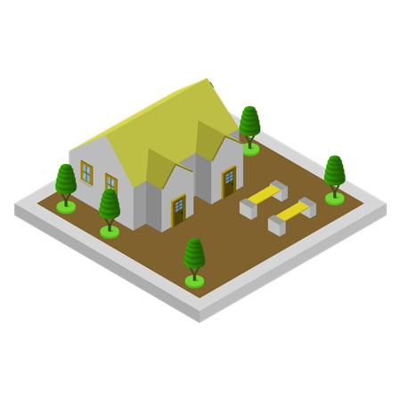 School campus  Illustration