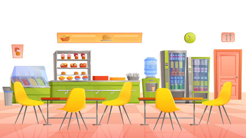 School canteen  Illustration