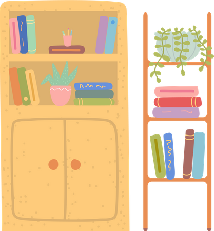 School chest of drawers  Illustration