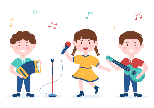 School choir group  Illustration